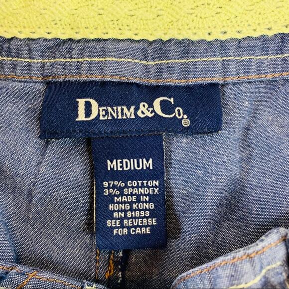 Denim & Co Denim Capri Chambray Sz Medium - Picture 6 of 6